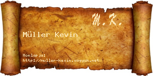 Müller Kevin névjegykártya