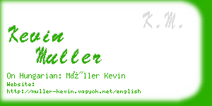 kevin muller business card